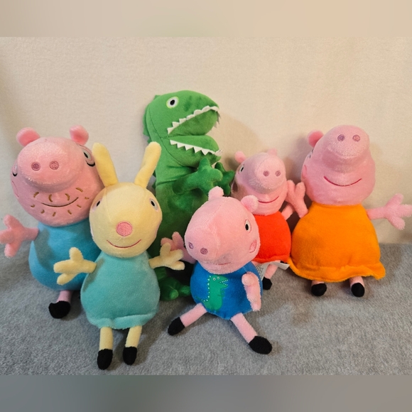 peppa-pig-toys-peppa-pig-plush-stuffed-lot-of-6-plushies-toys-dad